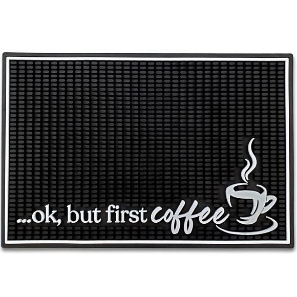Coffee Bar Mat Coffee Bar Accessories & Decor for Countertops Rubber Spill Mat - Picture 1 of 8